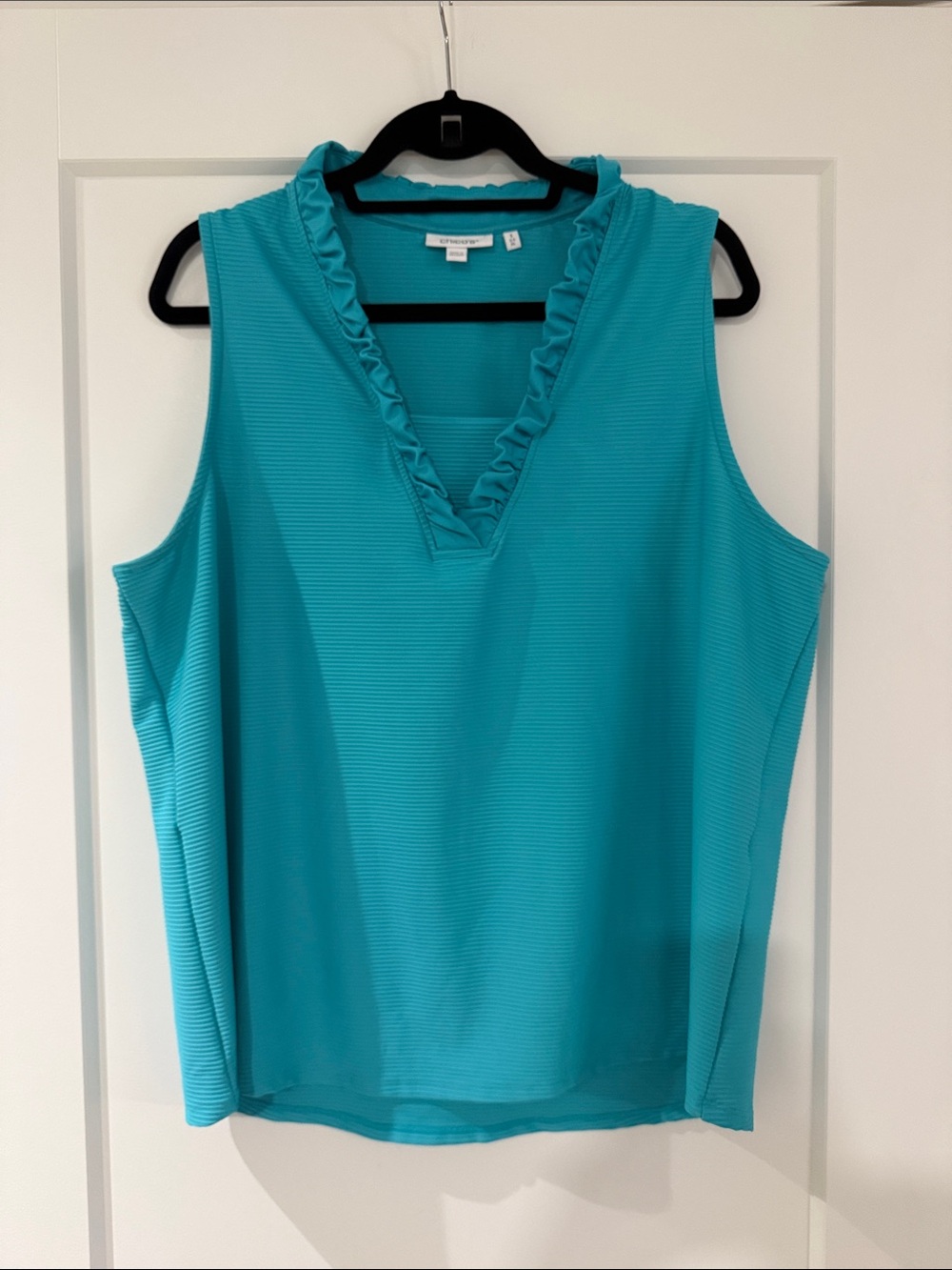 Zenergy® UPF V-Neck Ruffle Tank